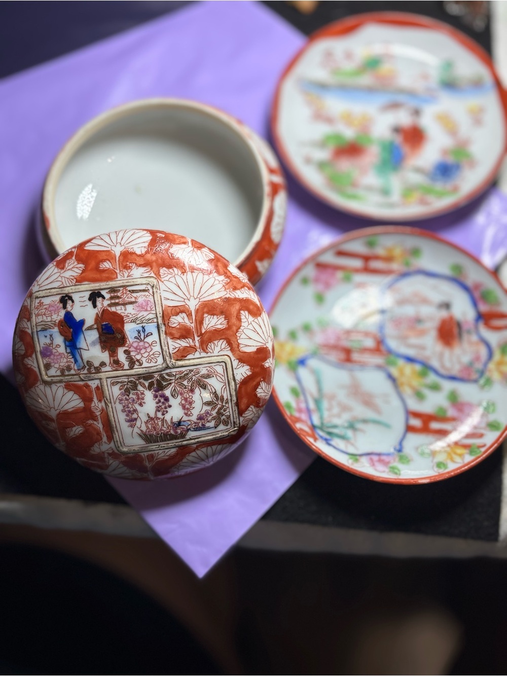 Estate Sale VTG Japanese porcelain pieces - Picture 5 of 6
